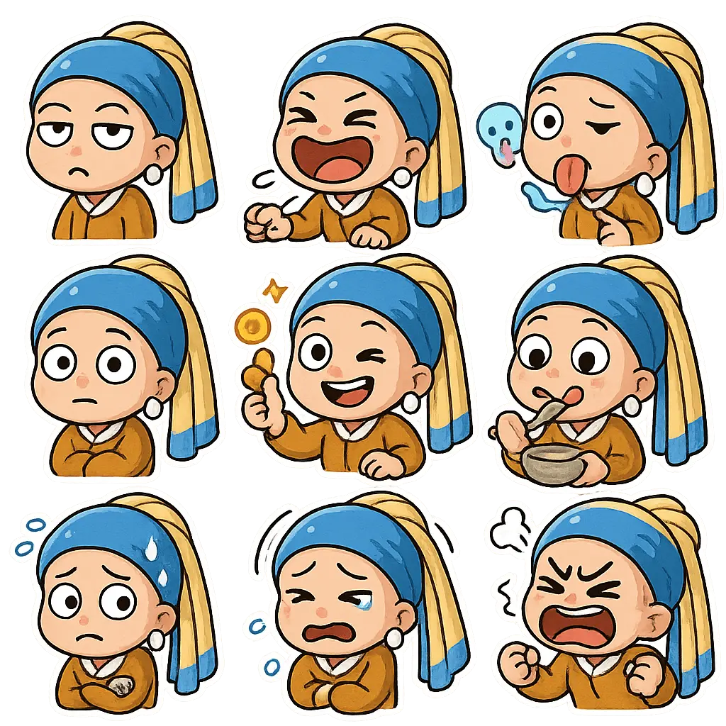 Chibi Character Sticker Pack - nano banana prompt