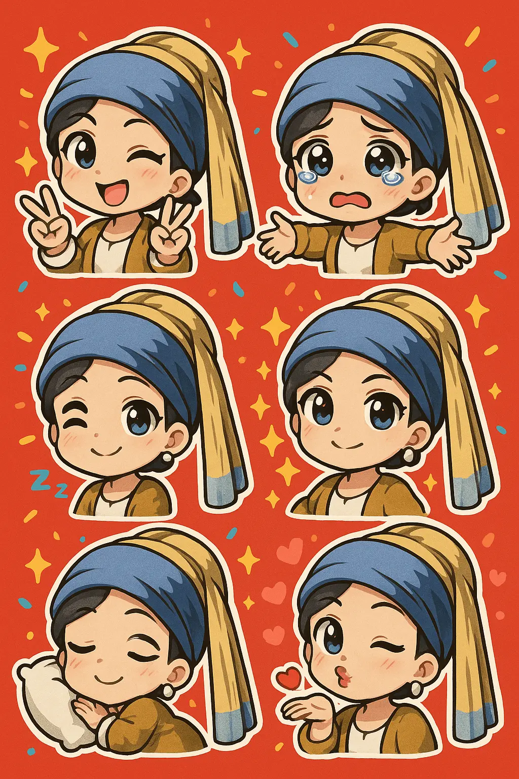 Q-version Emoji Sticker Pack Creation - nano banana prompt