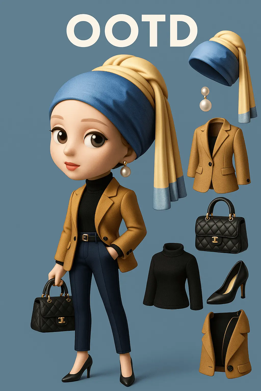 Famous Painting Character OOTD - nano banana prompt
