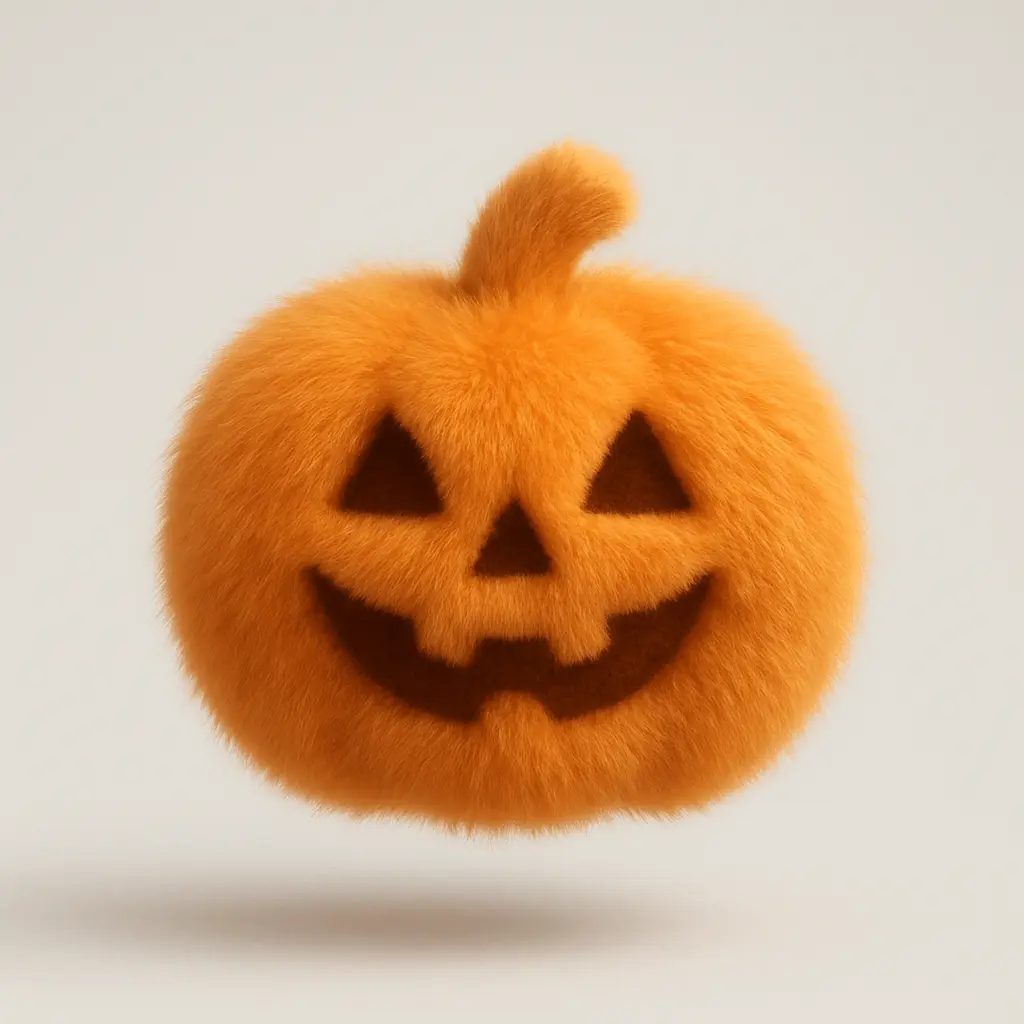 Fluffy Jack-o'-lantern - nano banana prompt