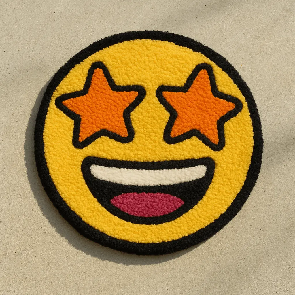 Emoji Tufted Rug - nano banana prompt